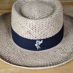 Ashworth Natural Straw Hat With Golf Design